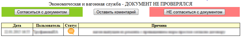 Согласование документа